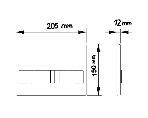Клавиша смыва beWash Neox P04W 500RZVP0400BY0000001 Белая