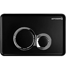 Клавиша смыва Bettoserb Sava Fix Slim Jerez 40006461 Черная матовая Хром глянцевый