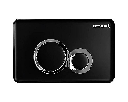 Клавиша смыва Bettoserb Sava Fix Slim Jerez 40006461 Черная матовая Хром глянцевый Клавиша смыва Bettoserb Sava Fix Slim Jerez 40006461 Черная матовая Хром глянцевый