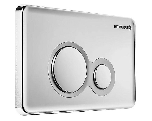 Клавиша смыва Bettoserb Sava Fix Slim Jerez 40006465 Хром глянцевый Хром матовый