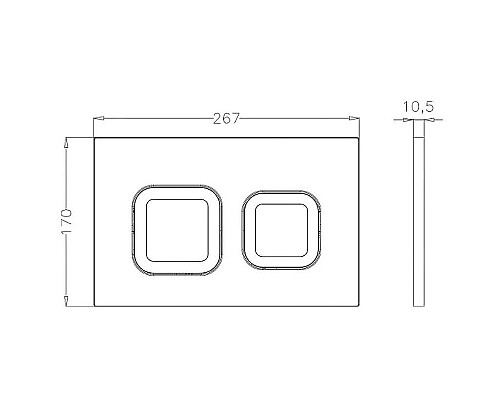 Клавиша смыва Bettoserb Sava Fix Slim Djerma 40006472 Хром матовый