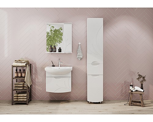 Зеркало со шкафом Volna Adel 60 R zsADEL60.R-01 с подсветкой Белое