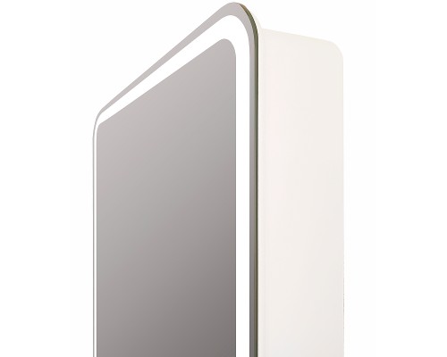 Зеркальный шкаф Reflection Circle 550х800 L RF2107SR с подсветкой Белый матовый