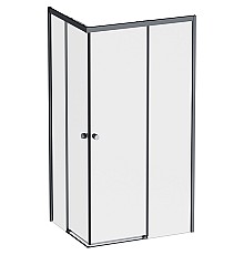 Душевой уголок AM.PM X-Joy 100х80 W94G-403-10080-BТ профиль Черный матовый стекло прозрачное