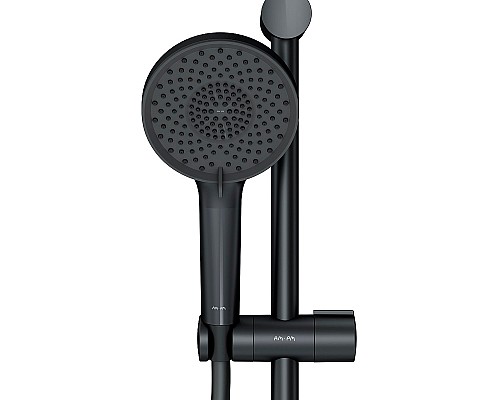 Душевая система AM.PM X-Joy F0785A422 с термостатом Черная матовая