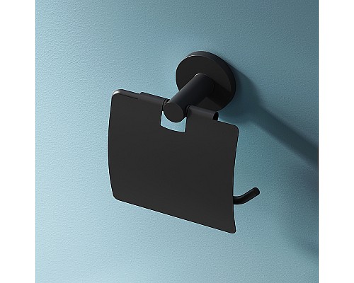 Держатель туалетной бумаги AM.PM X-Joy A85A341422 с крышкой Черный матовый