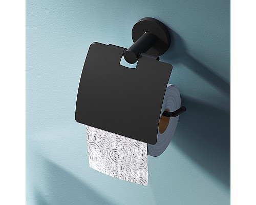 Держатель туалетной бумаги AM.PM X-Joy A85A341422 с крышкой Черный матовый