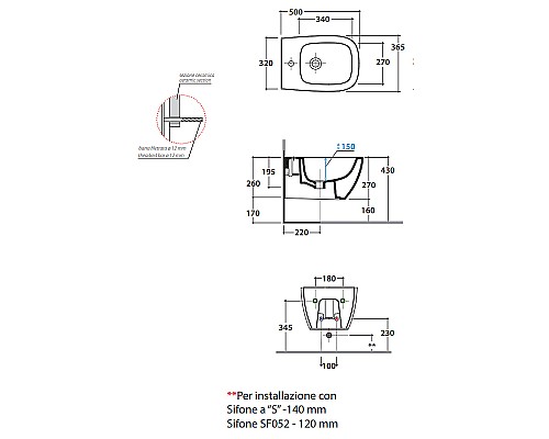 Биде Globo Genesis GNS10.BI подвесное Белое