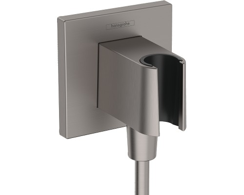 Шланговое подключение Hansgrohe FixFit E Шлифованный черный хром