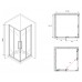 Душевой уголок Abber Schwarzer Diamant 80x80 профиль Черный стекло матовое