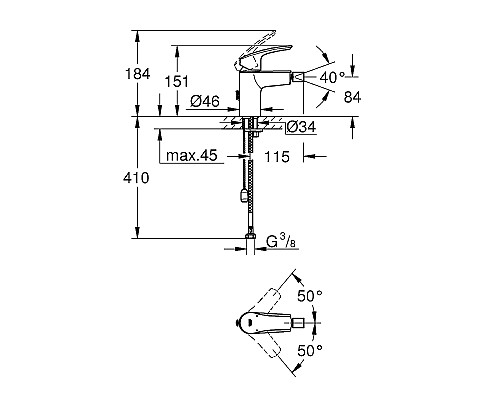 Смеситель для биде Grohe Eurosmart 32927003 Хром