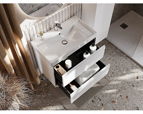 Тумба под раковину Roca Ona 80 A857630509 подвесная Белая матовая