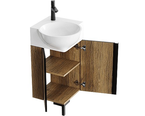 Тумба под раковину Aqwella Porto 45 POR0104DB угловая Дуб балтийский