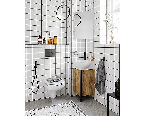 Тумба под раковину Aqwella Porto 45 POR0104DB угловая Дуб балтийский