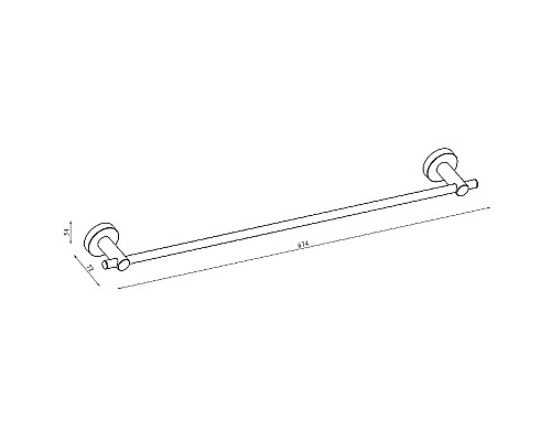 Полотенцедержатель Damixa Scandi Pro HASP346400 Хром