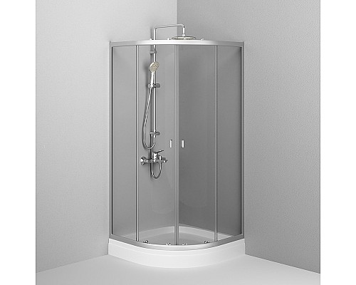 Душевой уголок AM.PM X-Joy Twin Slide 90х90 W88E-205-090MT64 профиль Хром матовый стекло прозрачное