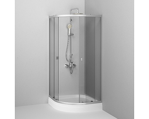 Душевой уголок AM.PM X-Joy Twin Slide 90х90 W88E-205-090MT64 профиль Хром матовый стекло прозрачное