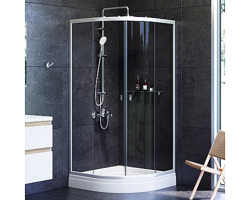 Душевой уголок AM.PM X-Joy Twin Slide 90х90 W88E-205-090MT64 профиль Хром матовый стекло прозрачное