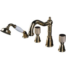 Смеситель на борт ванны Boheme Royal Cristal, Золото, арт