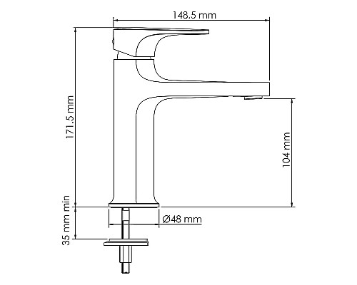 Смеситель для раковины WasserKRAFT Weida 3103 Хром