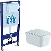 Комплект унитаза с инсталляцией Aquatek Set Aquatek Либра N cm с сиденьем Микролифт