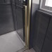 Душевая дверь Veconi Premium Trento PTD-30G 120 профиль Брашированное золото стекло прозрачное
