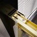 Душевая дверь Veconi Premium Trento PTD-30G 120 профиль Брашированное золото стекло прозрачное