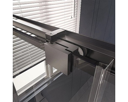 Душевая дверь Veconi Premium Trento PTD-30GR 130 PTD30-GR-130-01-C4 профиль Брашированный графит стекло прозрачное