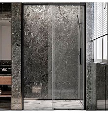 Душевая дверь Veconi Premium Trento PTD-40B 150 PTD40-B-150-01-C4 профиль Черный матовый стекло прозрачное