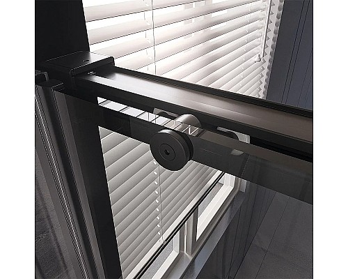 Душевая дверь Veconi Premium Trento PTD-40B 150 PTD40-B-150-01-C4 профиль Черный матовый стекло прозрачное