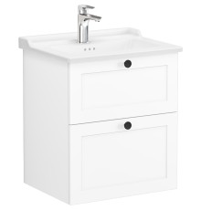Тумба с раковиной Vitra Root Classic 60 подвесная Белая матовая