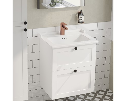 Тумба с раковиной Vitra Root Classic 60 подвесная Белая матовая