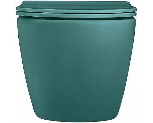 Унитаз Abber Bequem AC1101MBG подвесной Темно-зеленый матовый с сиденьем Микролифт