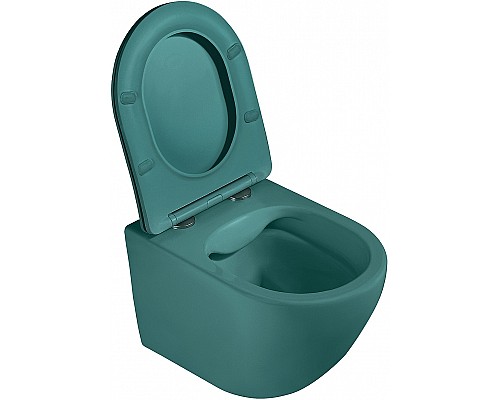 Унитаз Abber Bequem AC1101MBG подвесной Темно-зеленый матовый с сиденьем Микролифт