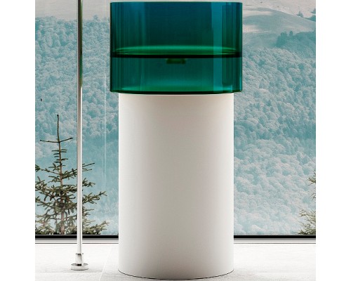 Раковина Abber Kristall 45 AT2701White-Aquamarin Белая Бирюзовая