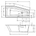 Акриловая ванна Riho Rething Space Fall 160х75 L B112006005 без гидромассажа