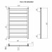 Водяной полотенцесушитель Terminus Ното П8 500x800 4670078544353 Хром, нижнее подключение, G 1/2" ВР