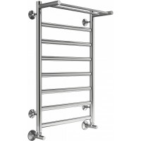 Водяной полотенцесушитель Terminus Хендрикс П8 500x800 4670078530424 с полкой Хром, нижнее подключение, G 1/2" ВР