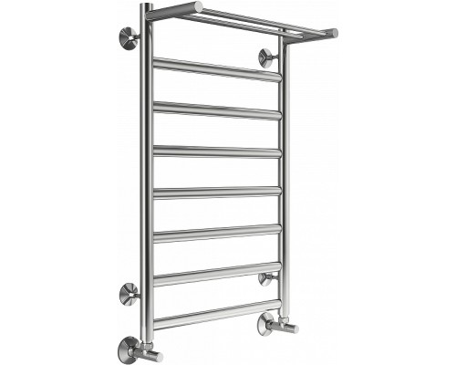 Водяной полотенцесушитель Terminus Хендрикс П8 500x800 4670078530424 с полкой Хром, нижнее подключение, G 1/2" ВР