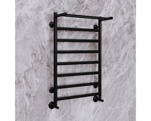 Водяной полотенцесушитель Terminus Хендрикс П8 500x800 4670078530424 с полкой Хром, нижнее подключение, G 1/2" ВР