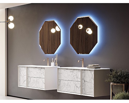 Зеркало Cezares 60 45078 с подсветкой многоугольное