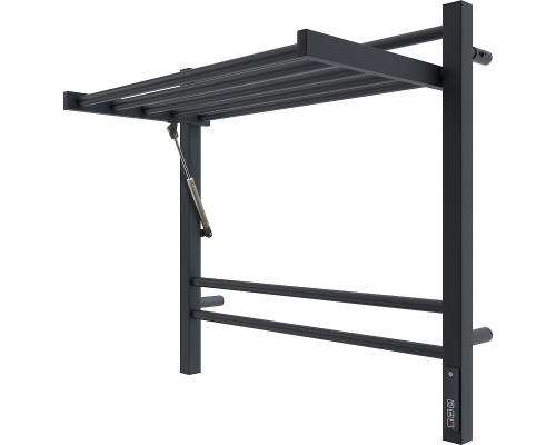 Электрический полотенцесушитель Terminus Горизонт П8 600х600 4670078543523 с полкой Черный муар