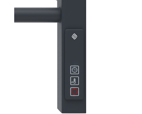 Электрический полотенцесушитель Terminus Горизонт П8 600х600 4670078543523 с полкой Черный муар