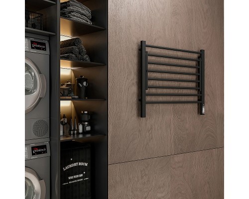 Электрический полотенцесушитель Terminus Горизонт П8 600х600 4670078543523 с полкой Черный муар