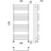 Водяной полотенцесушитель Terminus Берн П18 500х1200 Хром, нижнее подключение, G 1/2" ВР, с комплектом вентилей