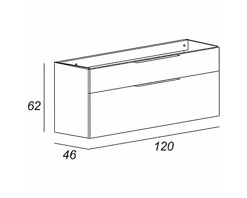Тумба под раковину Cezares Urban 120 55163 подвесная Grigio opaco