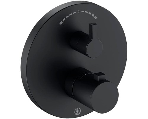 Душевая система Kludi Nova Fonte 208313915 с термостатом Черная матовая