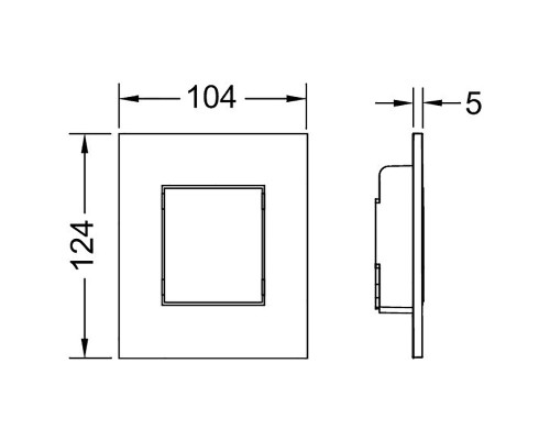 Клавиша смыва Tece Now Urinal 9242406 для писсуара Черная матовая