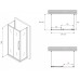 Душевой уголок Abber Schwarzer Diamant 130x100 профиль Черный стекло матовое