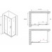Душевой уголок Abber Schwarzer Diamant 150x60 профиль Хром стекло прозрачное